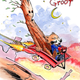 Illustration for article titled Rocket and Groot make complete sense as Calvin and Hobbes